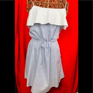 Copper Key Blue And White Pinstripe Small